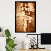 Poster du skateboard de la vieille école des année (Bureau à domicile)