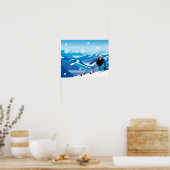 Poster du skieur de descente (Cuisine)