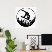 Poster du snowboard (Bureau à domicile)