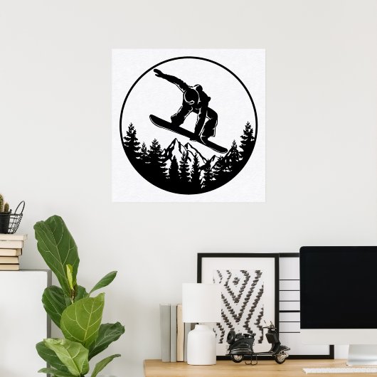 Poster du snowboard (Bureau à domicile)