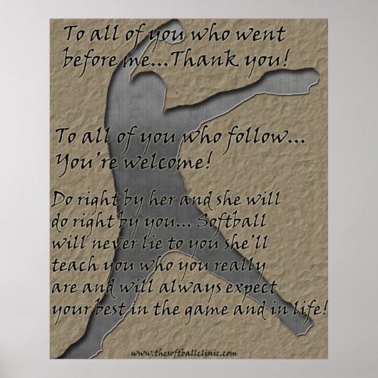 Poster du softball (Devant)