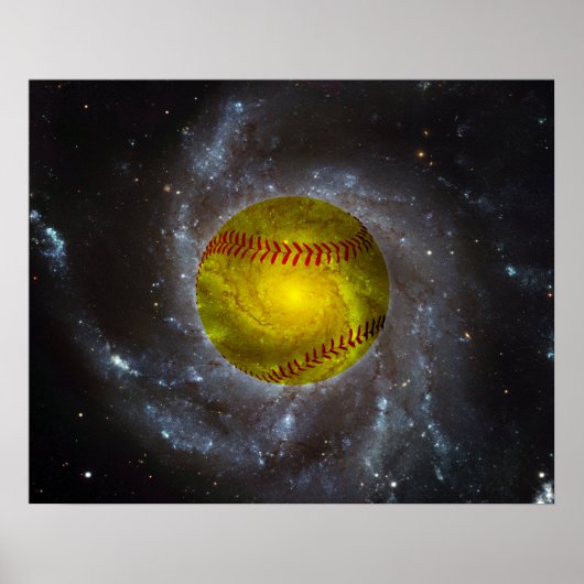 Poster du softball dans l'espace Unique (Devant)