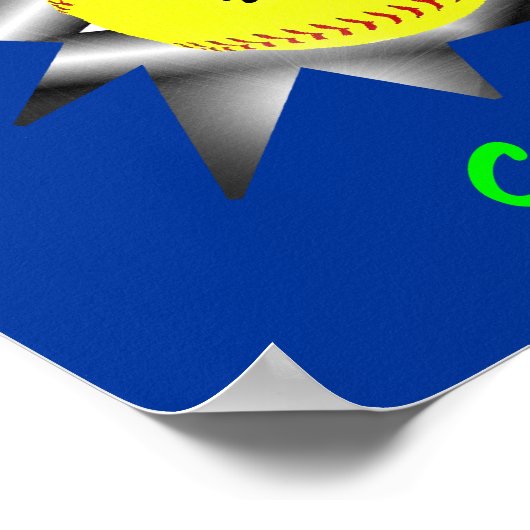 Poster du softball de stade rapide (Coin)