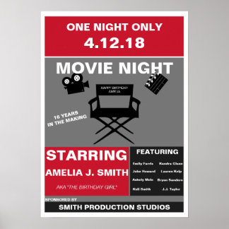 Poster du soir du film