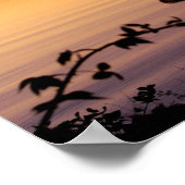 Poster du soleil couchant en silhouette (Coin)