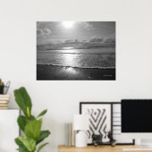 Poster du soleil sur l'océan (Bureau à domicile)