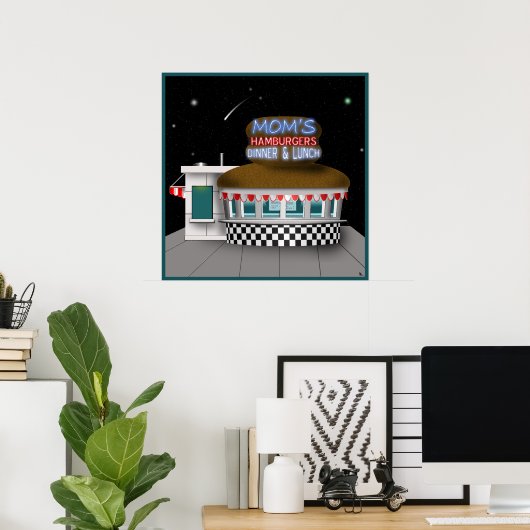 Poster du stand de Hamburger Retro (Bureau à domicile)