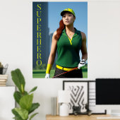 Poster du Superhéros de golf (Bureau à domicile)