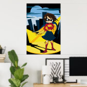 Poster du Superhéros mignon (Bureau à domicile)