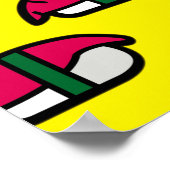 Poster du Sushi Kawaii, du riz au poisson et des a (Coin)