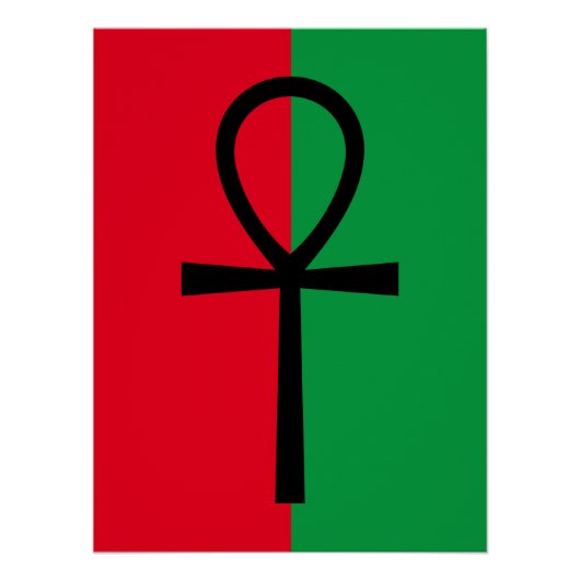 Poster du symbole Ankh de la fierté africaine (Devant)