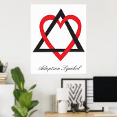 Poster du symbole d'adoption (Bureau à domicile)