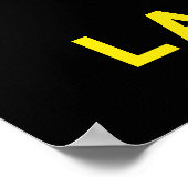 Poster du symbole d'avertissement laser (Coin)