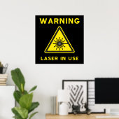 Poster du symbole d'avertissement laser (Bureau à domicile)