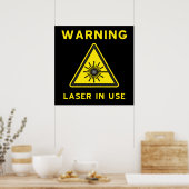 Poster du symbole d'avertissement laser (Cuisine)