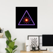 Poster du symbole d'avertissement laser (Bureau à domicile)