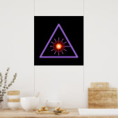 Poster du symbole d'avertissement laser (Cuisine)