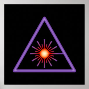 Poster du symbole d'avertissement laser