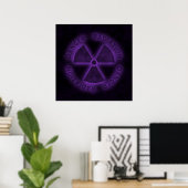 Poster du symbole de rayonnement violet (Bureau à domicile)