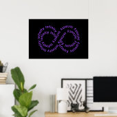 Poster du symbole d'infinité de texte violet (Bureau à domicile)