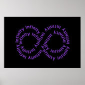 Poster du symbole d'infinité de texte violet (Devant)