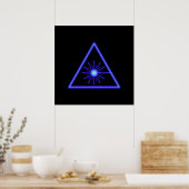 Poster du symbole laser bleu (Cuisine)