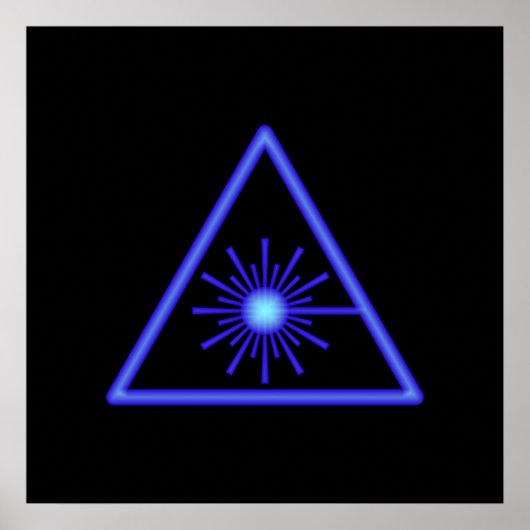 Poster du symbole laser bleu (Devant)