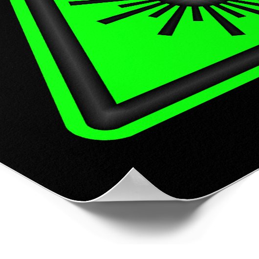 Poster du symbole laser vert (Coin)