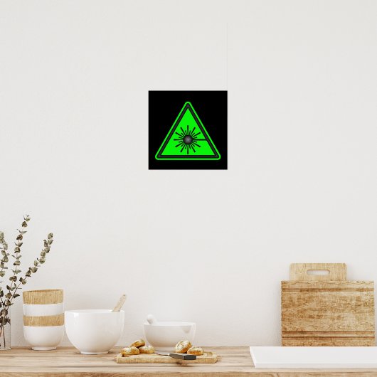 Poster du symbole laser vert (Cuisine)