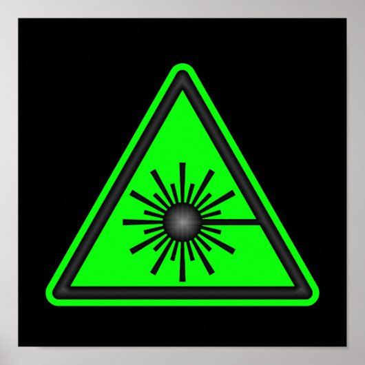 Poster du symbole laser vert (Devant)