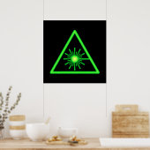 Poster du symbole laser vert (Cuisine)