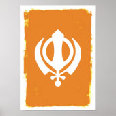Poster du symbole Sikh Khanda (Devant)