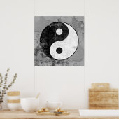 Poster du symbole Yin Yang en détresse (Cuisine)