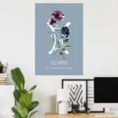 Poster du symbole Zodiac Gemini (Bureau à domicile)