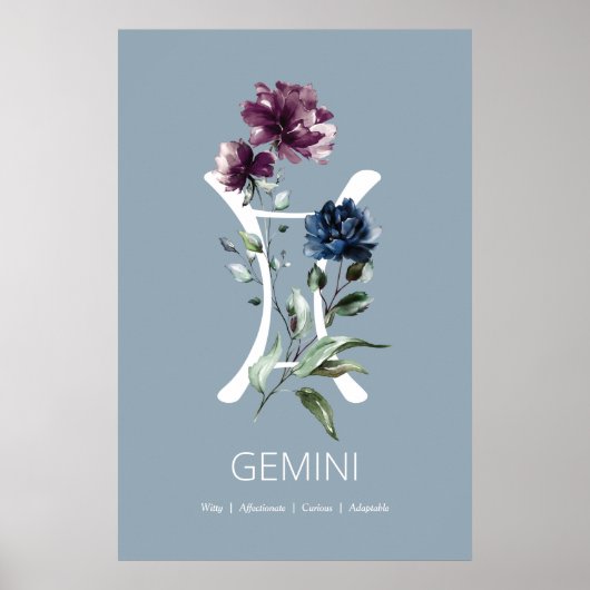 Poster du symbole Zodiac Gemini (Devant)