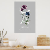 Poster du symbole Zodiac Gemini (Cuisine)