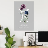 Poster du symbole Zodiac Gemini (Bureau à domicile)