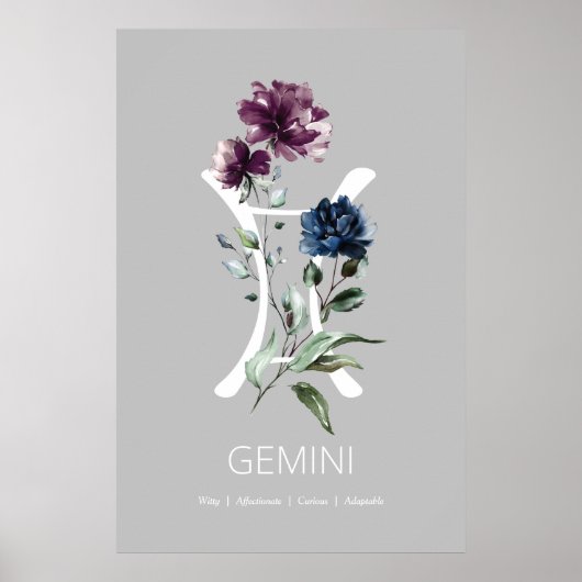 Poster du symbole Zodiac Gemini (Devant)