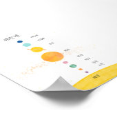 Poster du système solaire hangul coréen (Coin)