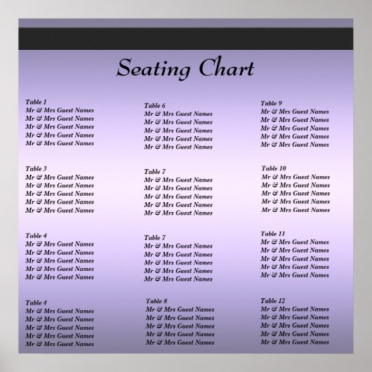 Poster du tableau de bord de la réception de maria (Devant)