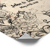 Poster du tableau de bord - Design floral (Coin)