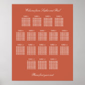 Poster du tableau de Mariage de table Terracotta 1 (Devant)