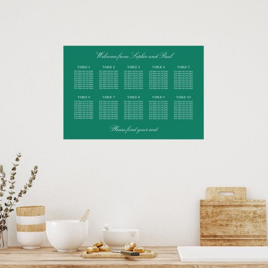 Poster du tableau de Mariage Emerald 10 (Cuisine)