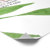 Poster du tableau de Mariage rose floral 24x36 (Coin)