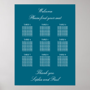 Poster du tableau de Mariage Turquoise 9