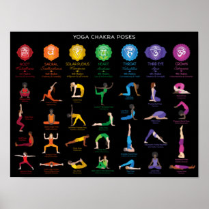 Poster du tableau de Poses de Yoga Chakra - 74 BBG