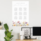 Poster du tableau de sièges floraux pourpre en fle (Bureau à domicile)
