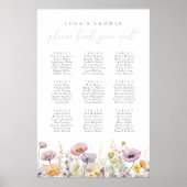 Poster du tableau de sièges floraux pourpre en fle (Devant)
