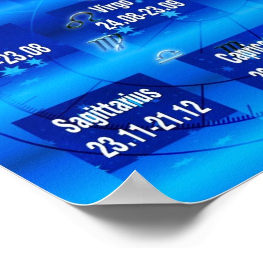 Poster du tableau de signes zodiaques (Coin)