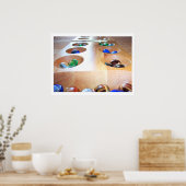 Poster du tableau et des pièces de Mancala (Cuisine)